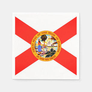 Guardanapo De Papel Estado da Flórida Flag Paper Napkins