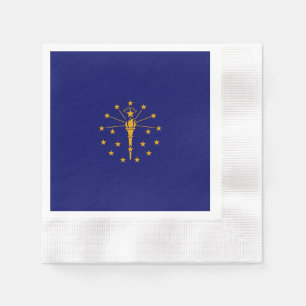 Guardanapo De Papel Estado de Indiana Flag Design