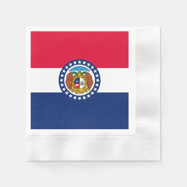 Guardanapo De Papel Estado do Missouri Flag Design (Frente)