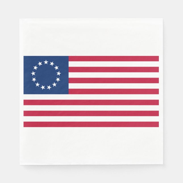 Guardanapo De Papel Estados Unidos Betsy Ross Flag (Frente)