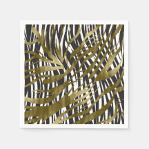 Estampa de Zebra Preto e Dourado Safari Chic Glamo