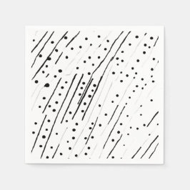 Guardanapo De Papel Estampas ou bolinhas pretas, brancas, de cinza