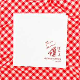 Guardanapo De Papel Este é o Bar de pizza da festa Itália de casamento
