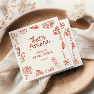 Guardanapo De Papel Este é um Chá de panela mais vermelho ilustrado