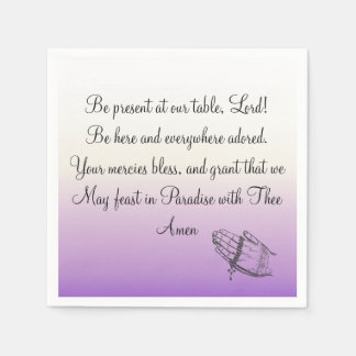 Guardanapo De Papel Esteja Presente Na Nossa Mesa, Senhor Roxo