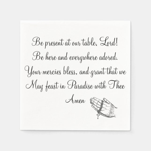Guardanapo De Papel Esteja Presente No Nosso Senhor Mesa (Frente)