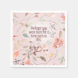 Guardanapo De Papel Esther 4:14 Bíblia Cristã Verse Art