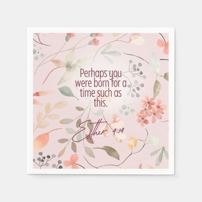 Guardanapo De Papel Esther 4:14 Bíblia Cristã Verse Art (Frente)