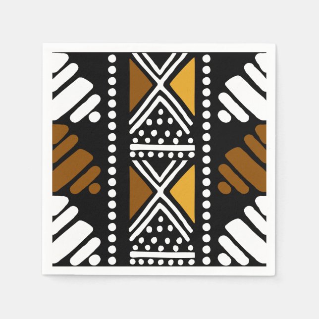 Guardanapo De Papel Estilo Africano Mesa Afrocêntrica Napkins (Frente)