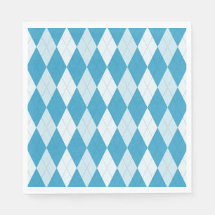 Guardanapo De Papel Estilo Argyle Azul Peacock Forma Diamante Pequena