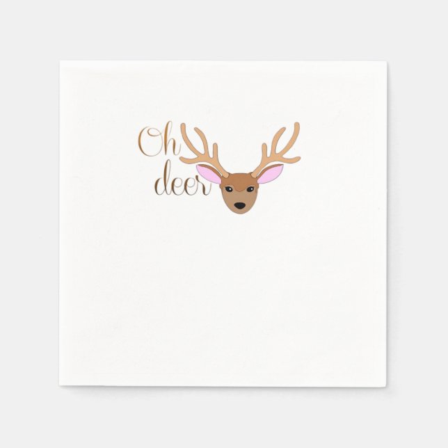 Guardanapo De Papel Estilo Artístico Oh Deer (Frente)