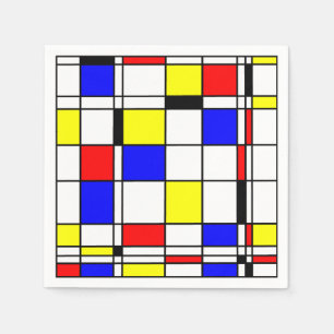 Guardanapo De Papel Estilo da arte de Mondrian