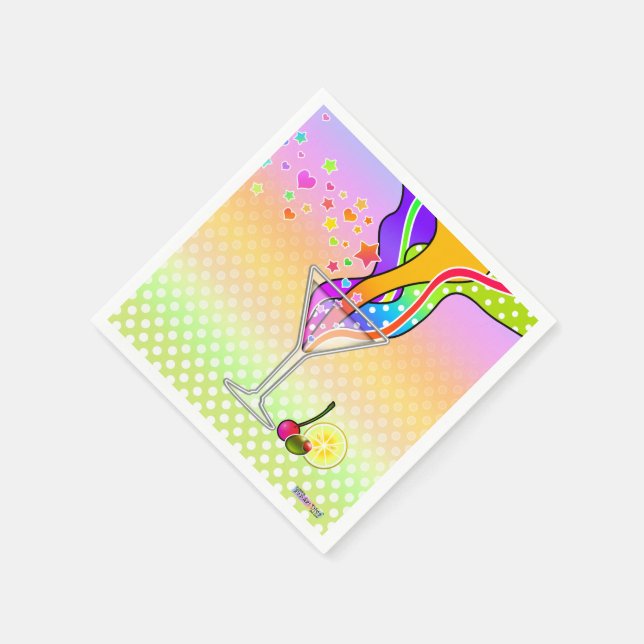 GUARDANAPO DE PAPEL ESTILO DE ARTE POP SEXTA MARTINI (Canto)