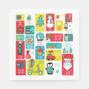 Guardanapo De Papel Estilo de Cartoon de Calendário Avançado de Cuta