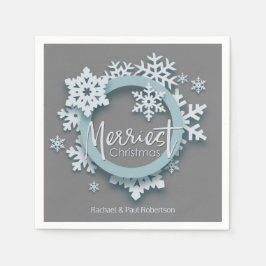 Guardanapo De Papel Estilo de Férias Modernas de Natal Mais Feliz