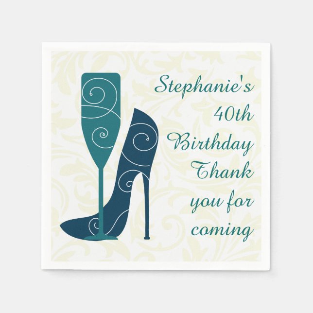 Guardanapo De Papel Estilo de Vinho Champagne Papel Napkins (Frente)