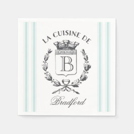 Guardanapo De Papel Estilo de Vintage Nome Personalizado e Monograma d