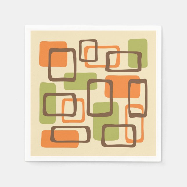 Guardanapo De Papel Estilo Moderno do meio século (Frente)