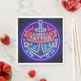 Guardanapo De Papel Estilo Náutico Neon Compre de Tatuagem Personaliza