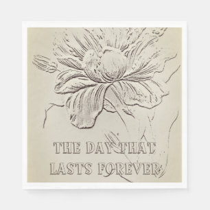 GUARDANAPO DE PAPEL ESTILO ROMÂNTICO DE DESIGN DE NAPKIN NO DIA DO CAS