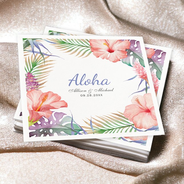Guardanapo De Papel Estilo Tropical Floral Aloha Luau (Criador carregado)