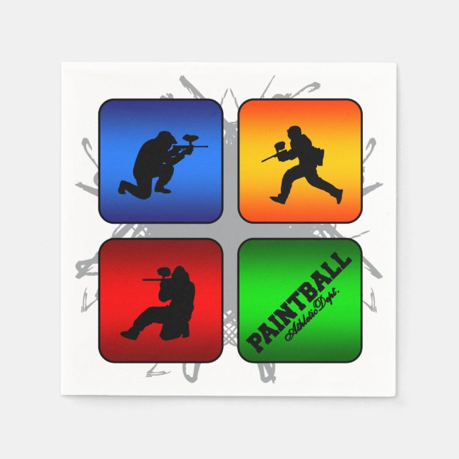 Guardanapo De Papel Estilo Urbano Incrível de Paintball (Frente)