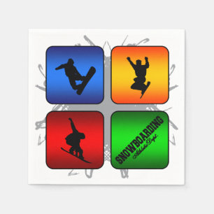 Guardanapo De Papel Estilo Urbano Incrível de Snowboard