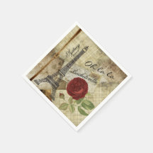 Estilo Vintage Paris - Rosa vermelha - Bachelorett
