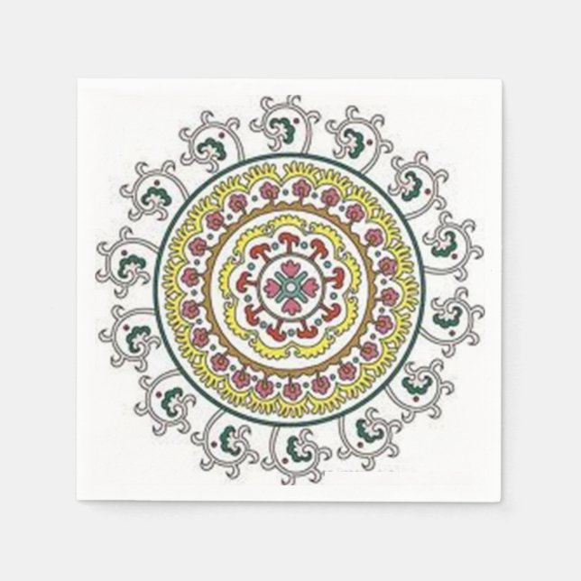 Guardanapo De Papel Estilos Clássicos de Rolagem (Frente)