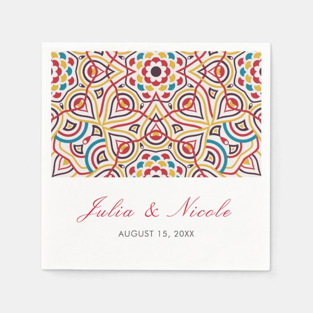 Guardanapo De Papel Estilos Geométricos Estilhará Casamento Metálico d (Frente)