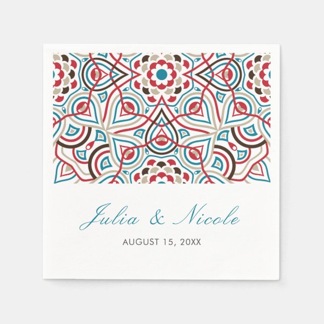 Guardanapo De Papel Estilos Geométricos Estilhará Casamento Metálico d (Frente)