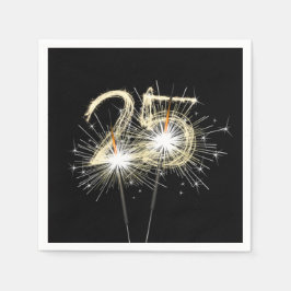 Guardanapo De Papel Estimuladores do Partido do 25 em Preto