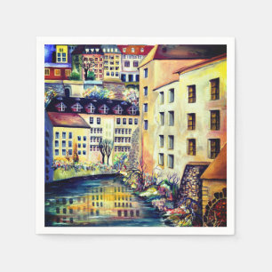Guardanapo De Papel Estocolmo - Gamla Stan, cidade antiga, Suecia