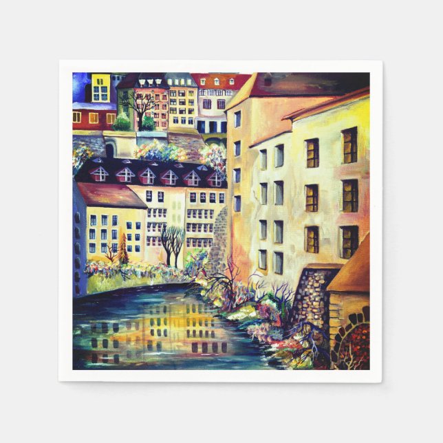 Guardanapo De Papel Estocolmo - Gamla Stan, cidade antiga, Suecia (Frente)