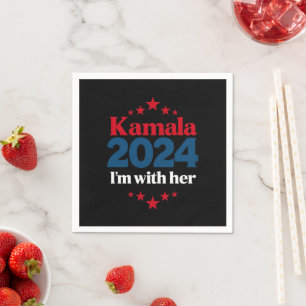 Guardanapo De Papel Estou Com Ela Kamala Vote Para 2024 Presidente Kam