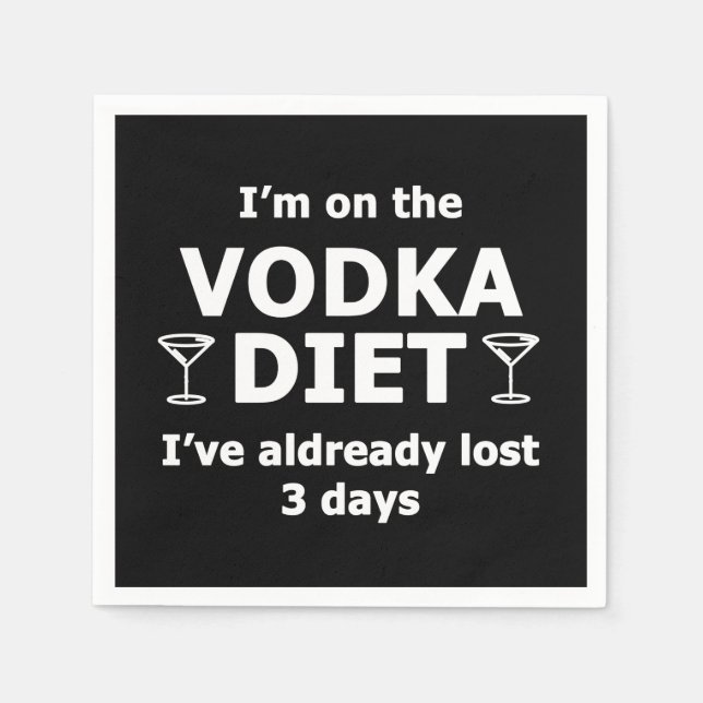 Guardanapo De Papel Estou Na Dieta De Vodka (Frente)