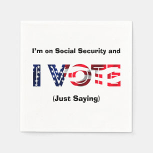 Guardanapo De Papel Estou na Segurança Social e voto
