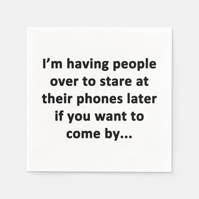 Guardanapo De Papel Estou tendo Pessoas (Frente)