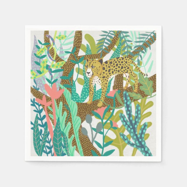 Guardanapo De Papel Estrada da Selva - Chita (Frente)