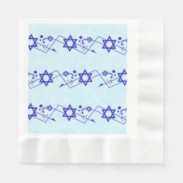 Guardanapo De Papel Estrela Dançante de David em nuvens
