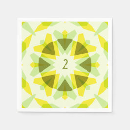 Guardanapo De Papel Estrela de Aniversário Verde Amarelo Verde de Dive