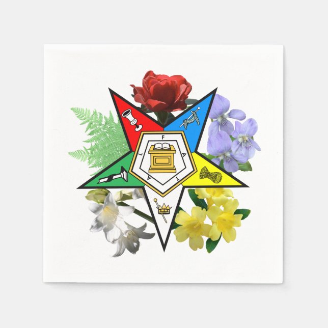 Guardanapo De Papel Estrela Oriental Floral Napkins (Frente)