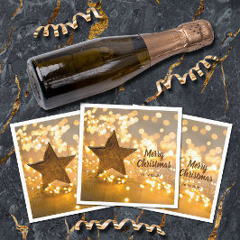 Guardanapo De Papel Estrela Russa e Luzes de Natal