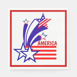 Guardanapo De Papel Estrelas Americanas