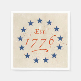 Guardanapo De Papel Estrelas Americanas de 1776