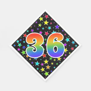 Guardanapo De Papel Estrelas coloridas + Teste padrão "36" do