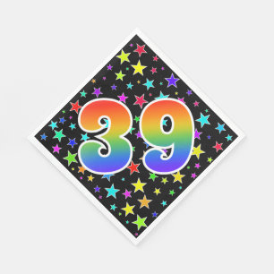 Guardanapo De Papel Estrelas coloridas + Teste padrão "39" do