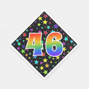 Guardanapo De Papel Estrelas coloridas + Teste padrão "46" do
