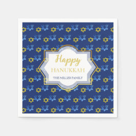 Guardanapo De Papel Estrelas de Aquarela Elegante Feliz Chanucá De Dav