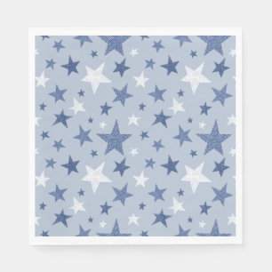 Guardanapo De Papel Estrelas de inverno azuis